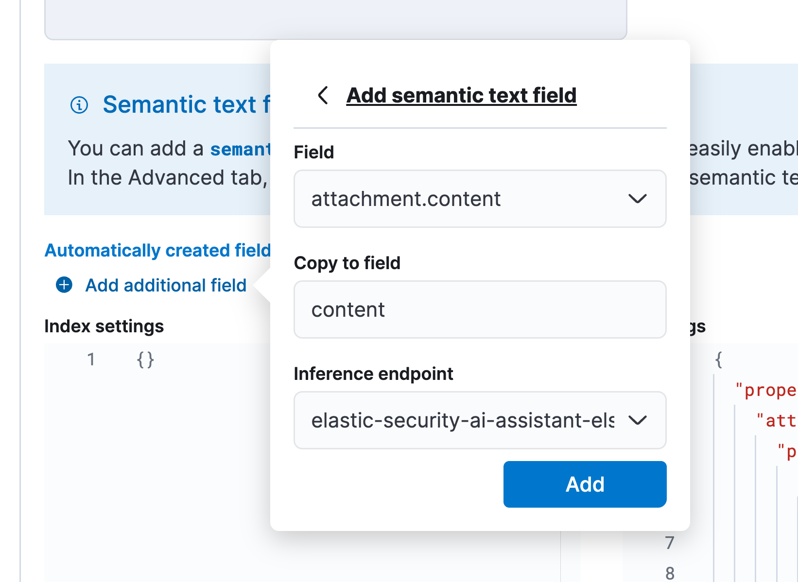 Add semantic text field