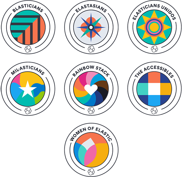 Elastic's diverse erg groups and logos