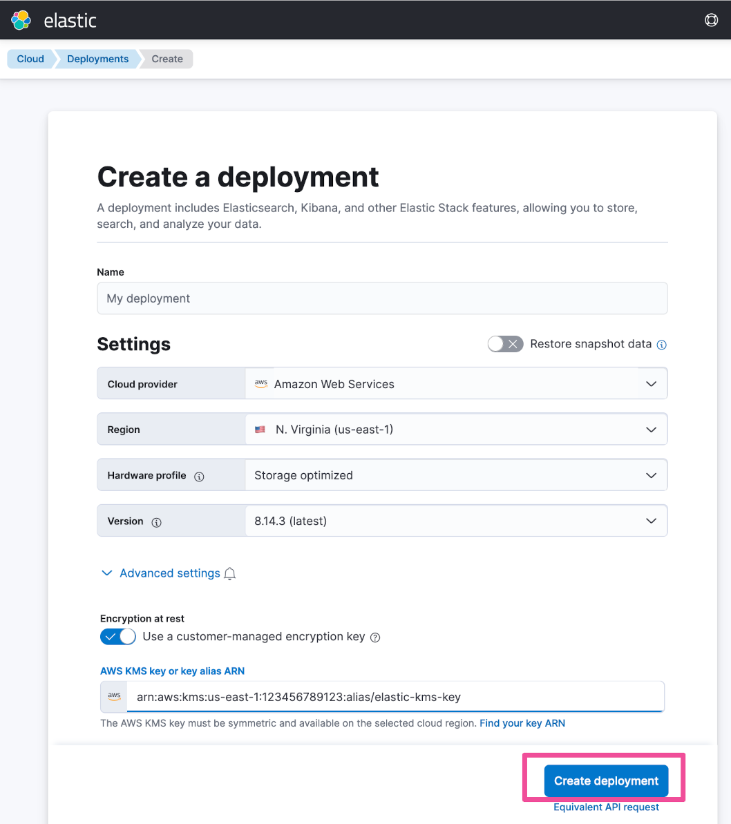 create a deployment