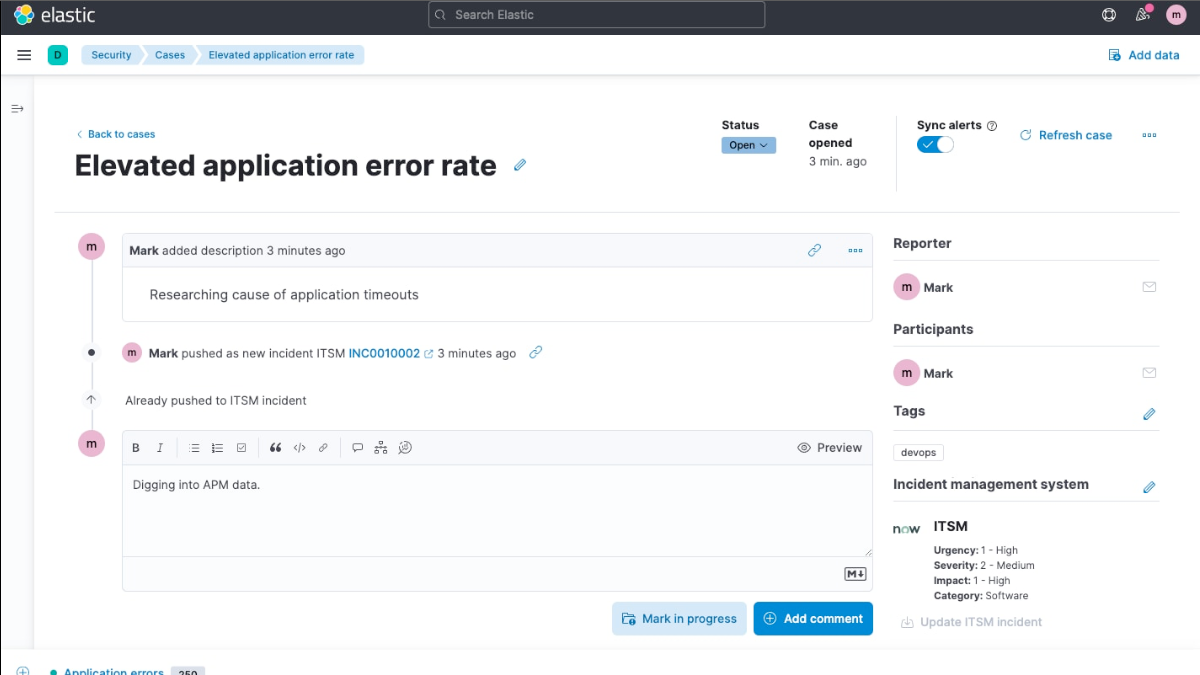 Screenshot of ServiceNow