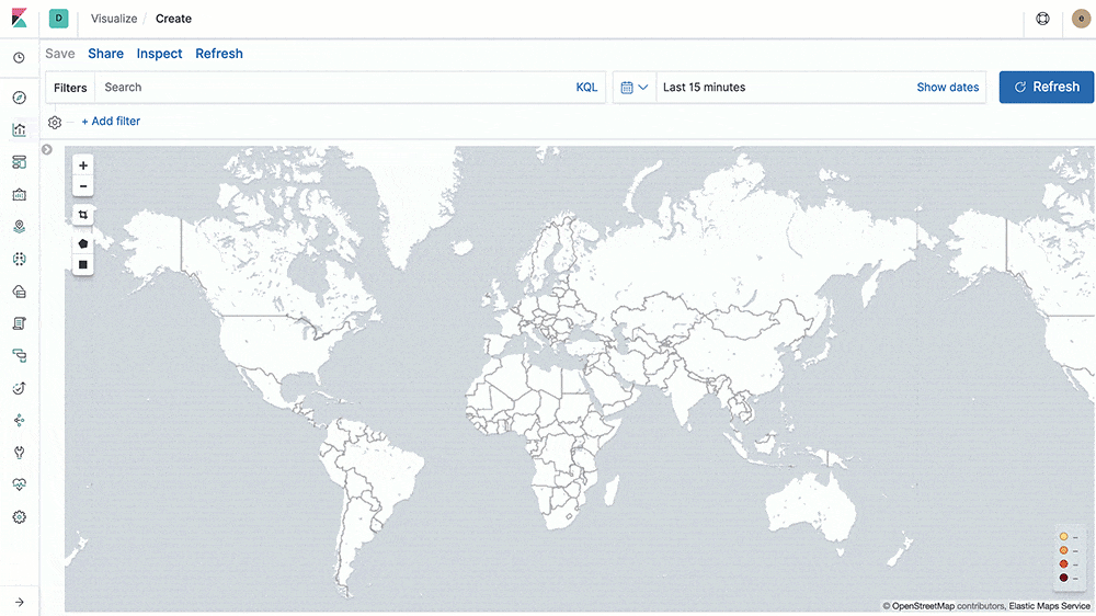 Screenshot of Elastic Maps Service