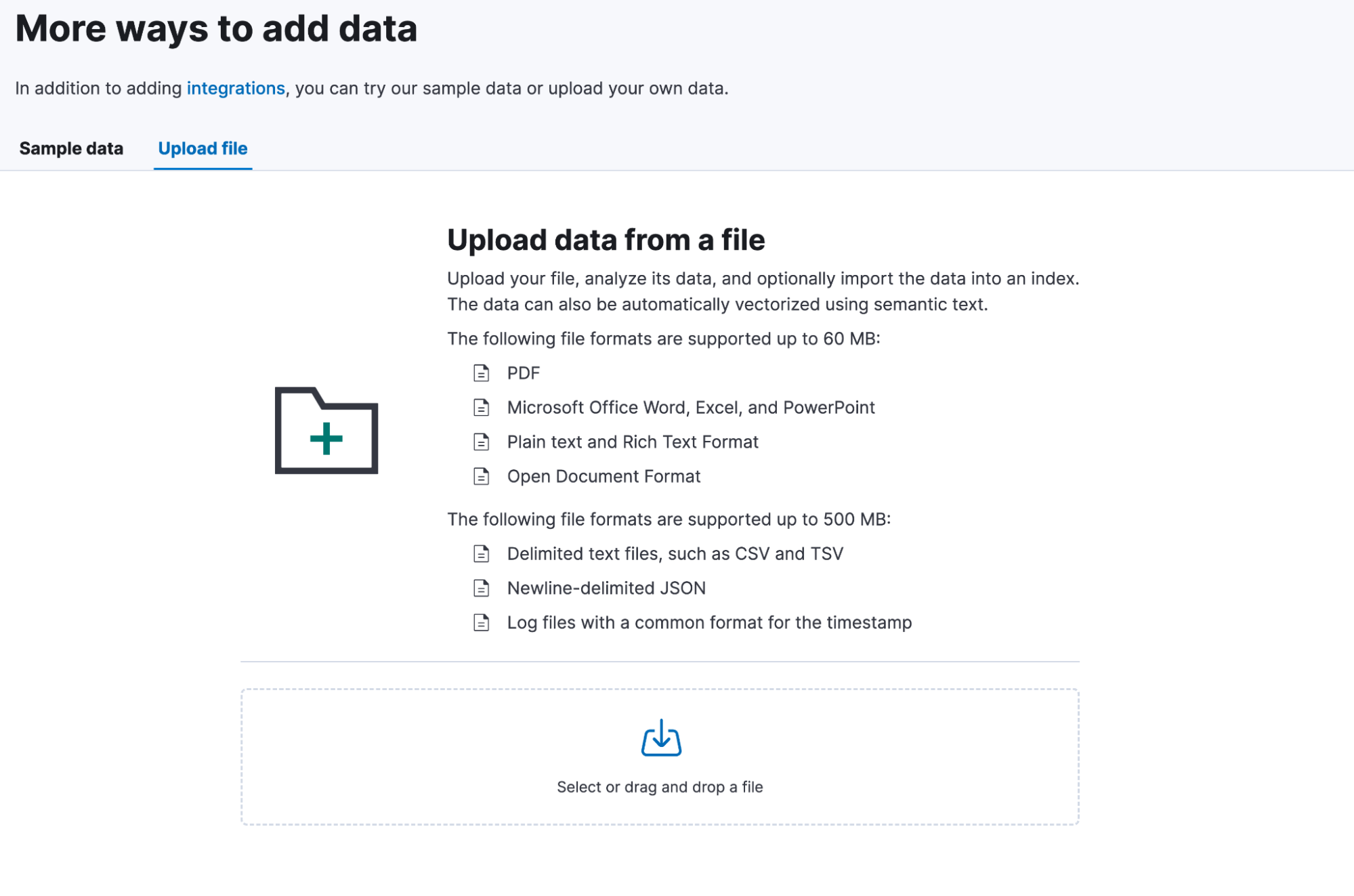 more ways to add data