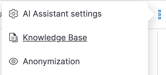 knowledge base dropdown