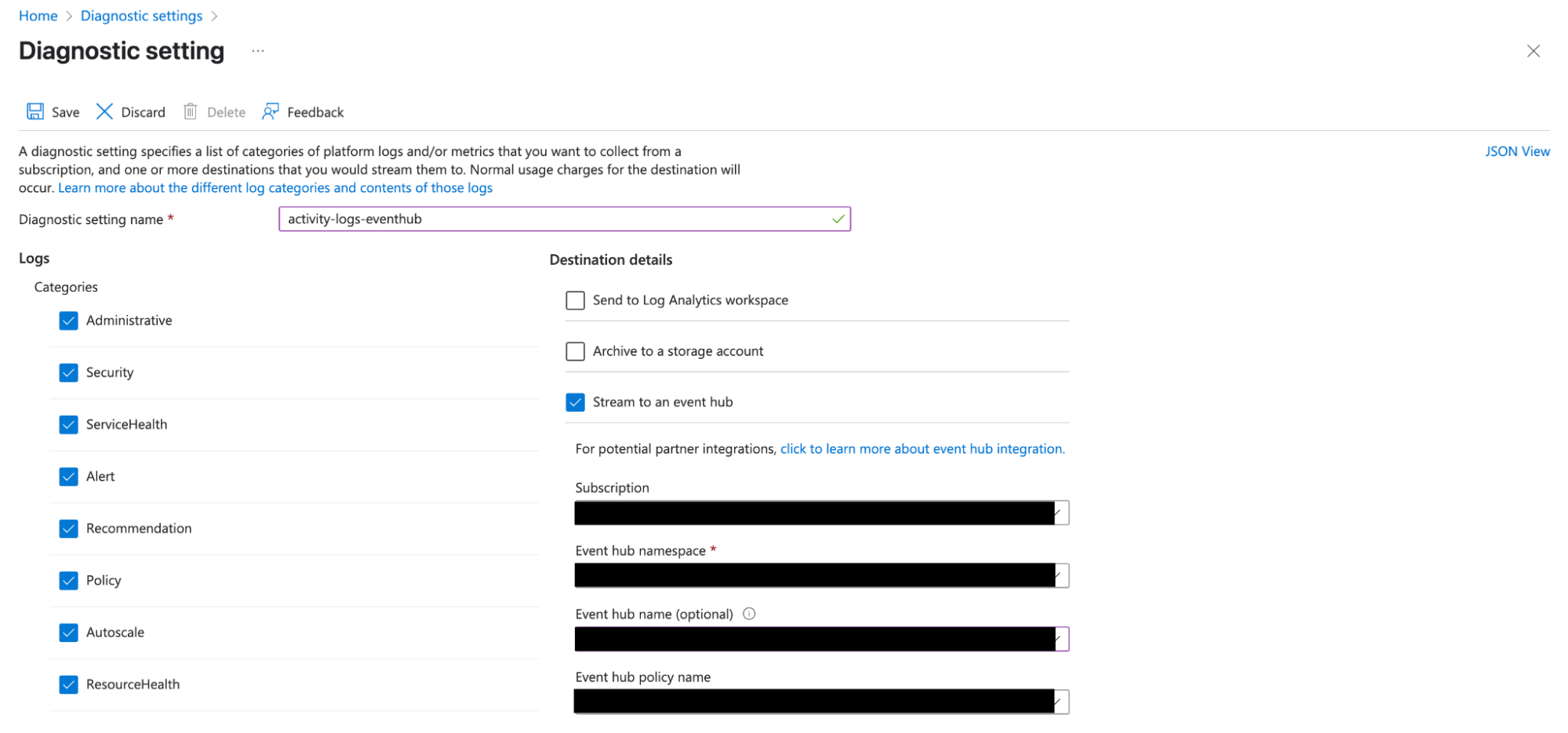 8-diagnostic setting